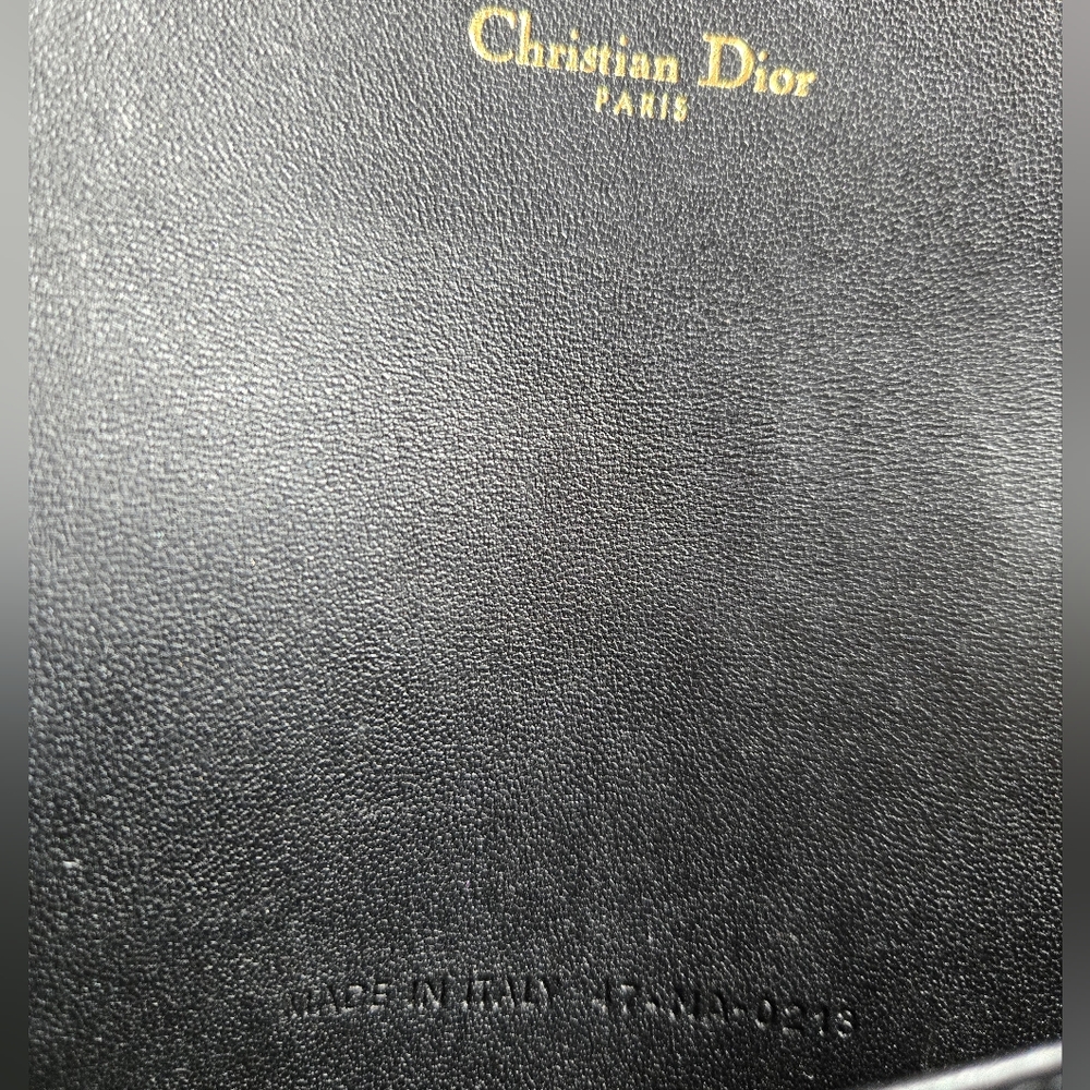 Authentic Black Floral Dior Pouch Wallet On A Chain - Picture 4 of 7